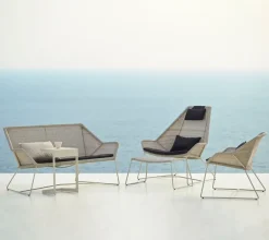 Conjunto de cojines para Butaca Lounge Breeze respaldo alto, Natté black*Cane-line Online