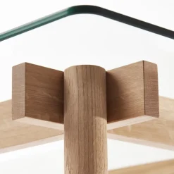 Corners Mesa, Roble aceitado blanco, vidrio*A2 New