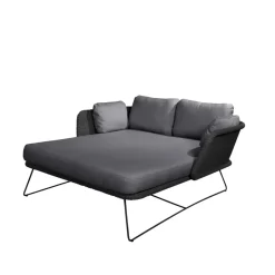 Diván Horizon, Natté grey, soporte negro*Cane-line Online