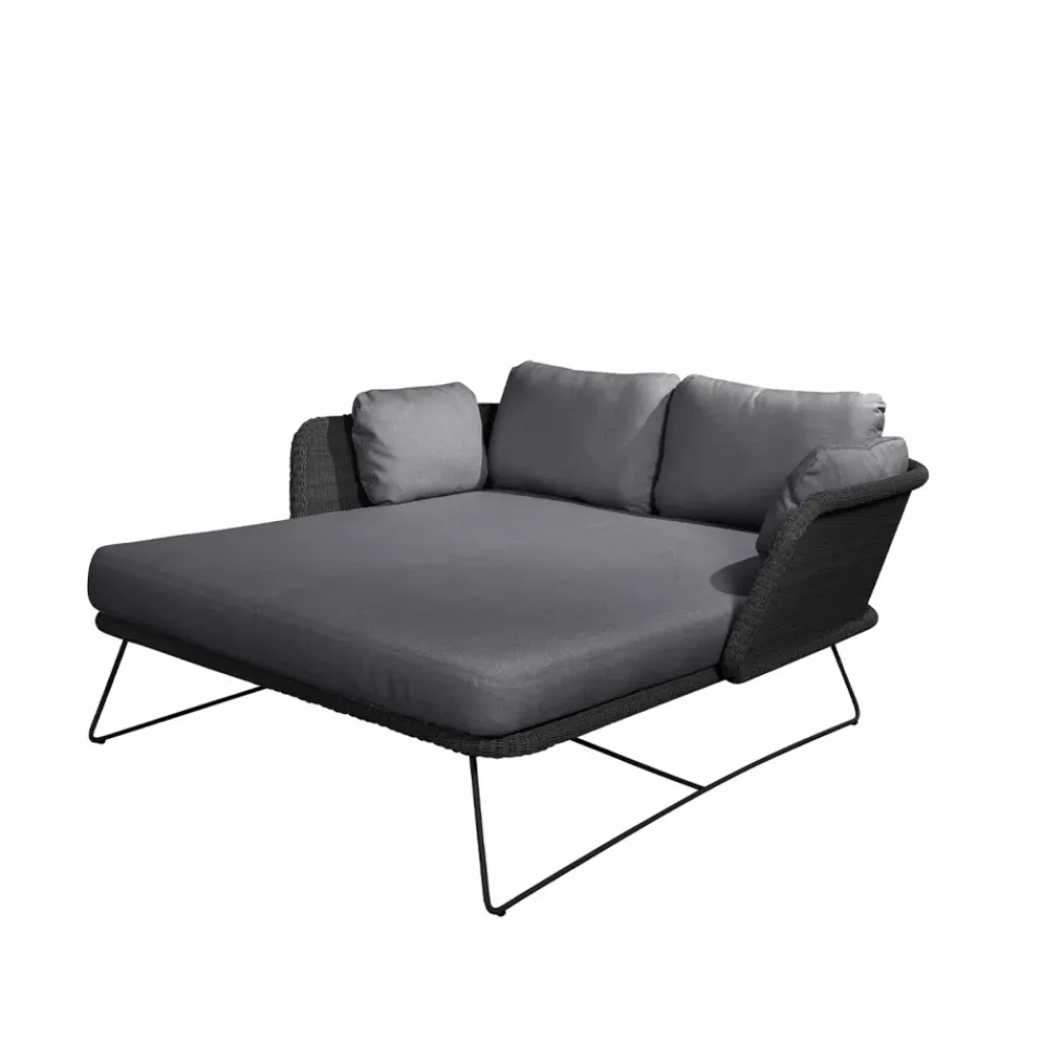 Diván Horizon, Natté grey, soporte negro*Cane-line Online