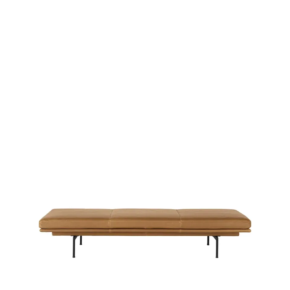 Diván Outline, Refine leather cognac-Black*Muuto Outlet