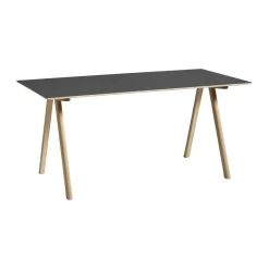 Escritorio CPH10 2.0, 80x160 cm, Black linoleum-roble lacado*HAY Outlet