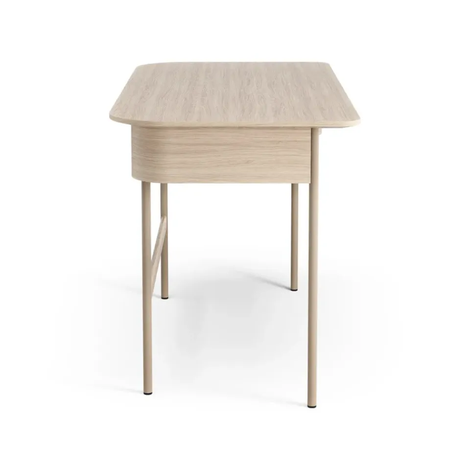 Escritorio Luna con cajón, Roble pigmentado blanco*Swedese Best
