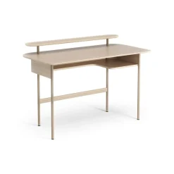 Escritorio Luna con estante, Roble pigmentado blanco*Swedese Discount