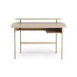 Escritorio Luna con estante, Roble pigmentado blanco*Swedese Discount