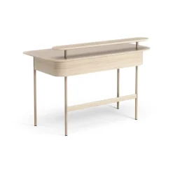 Escritorio Luna con estante, Roble pigmentado blanco*Swedese Discount