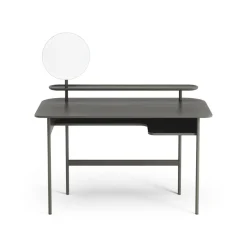 Escritorio Luna con estante y espejo, Roble tormenta*Swedese Outlet