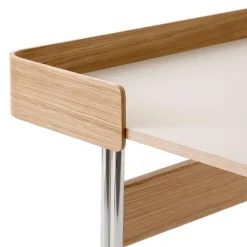 Escritorio Pavilion AV17, Mushroom linoleum, roble lacado, patas de cromo*&Tradition New