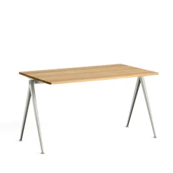Escritorio Pyramid 01, Oak clear lacquer-140x75cm-estructura de acero*HAY