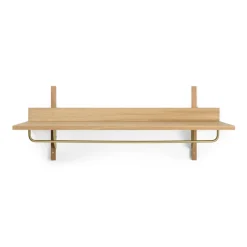 Estante con barra Sector 37 x 87 cm, Oak-brass*Ferm Living Outlet
