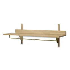 Estante con barra Sector 37 x 87 cm, Oak-brass*Ferm Living Outlet