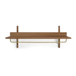 Estante con barra Sector 37 x 87 cm, Smoked Oak, brass*Ferm Living