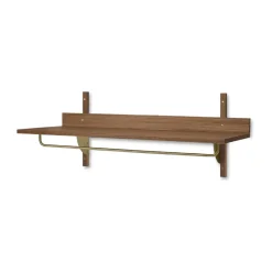 Estante con barra Sector 37 x 87 cm, Smoked Oak, brass*Ferm Living