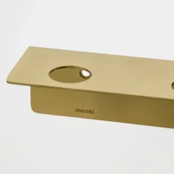 Estante con colgador de botellas y gancho , Acabado de latón cepillado*Meraki
