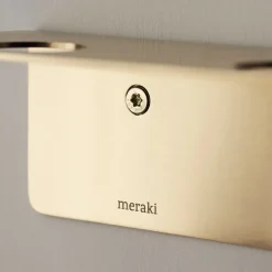 Estante con colgador de botellas y gancho , Acabado de latón cepillado*Meraki