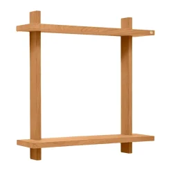 Estante de pared Treat doble, Roble natural aceitado, 50×12×50 cm*Andersen Furniture Outlet