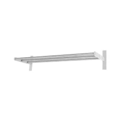 Estante de recibidor 12, Acero/blanco-aluminio con revestimiento blanco*Scherlin Outlet