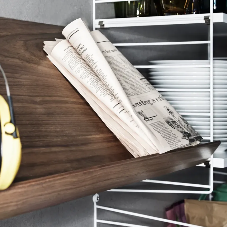Estante para revistero madera, Nogal, 58x30 cm*String Outlet