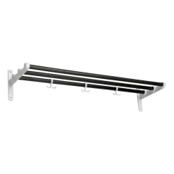 Estante perchero o zapatero Nostalgi , roble teñido de negro-blanco*Essem Design Best