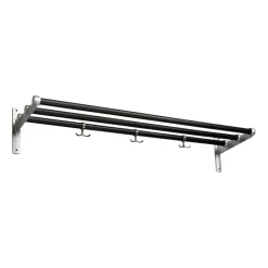 Estante perchero o zapatero Nostalgi , roble teñido de negro-aluminio*Essem Design Best