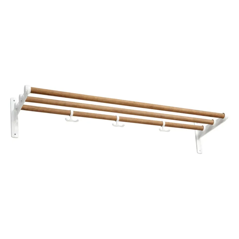 Estante perchero o zapatero Nostalgi , bambú-blanco*Essem Design Online