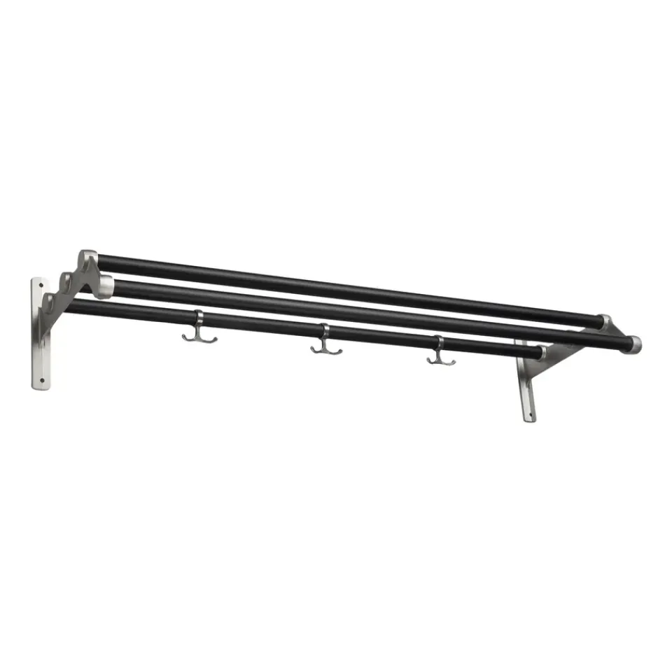 Estante sombrerero Nostalgi 291 100 cm, negro-aluminio*Essem Design Online