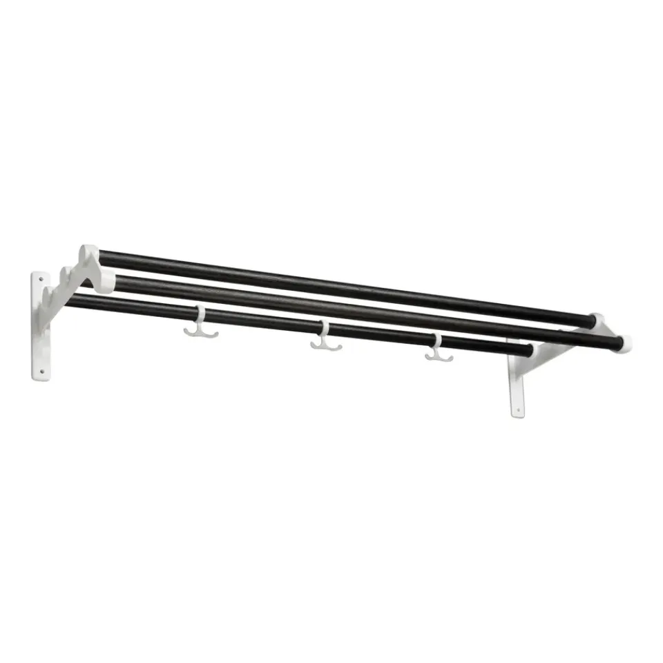 Estante sombrerero Nostalgi 291 100 cm, roble teñido de negro-blanco*Essem Design Discount