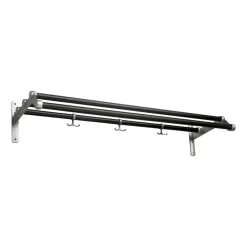 Estante sombrerero Nostalgi 291 100 cm, roble teñido de negro-aluminio*Essem Design Outlet