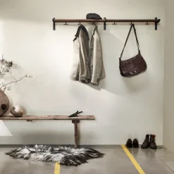 Estante sombrerero o zapatero Nostalgi, Nogal, base blanca*Essem Design Discount