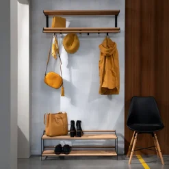 Estante sombrerero Tamburin 100 cm, Roble-*Essem Design New