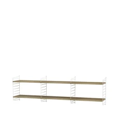 Estante , Roble, 58x30 cm, paquete de 3*String Best