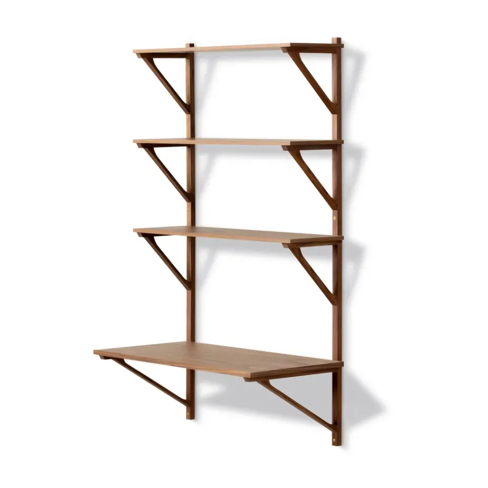Estantería con escritorio BM29, 78x134 cm, Walnut lacquer*Fredericia Furniture Discount