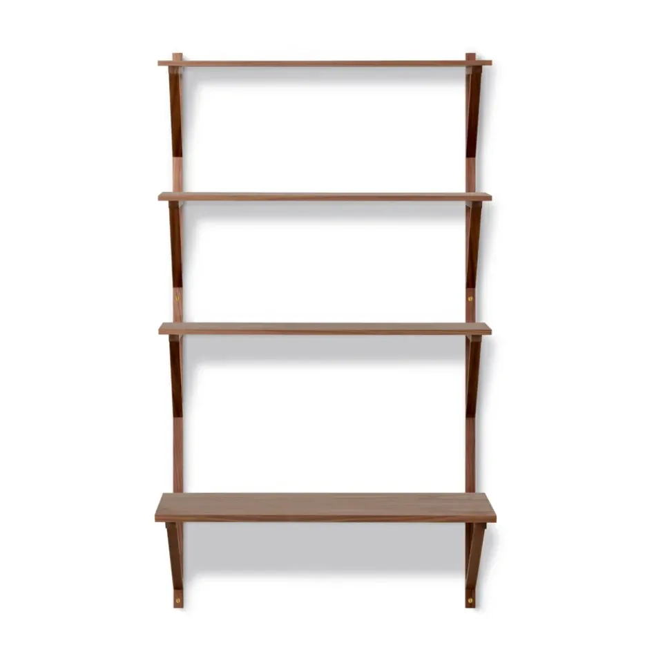 Estantería con escritorio BM29, 78x134 cm, Walnut lacquer*Fredericia Furniture Discount