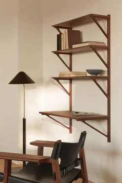 Estantería con escritorio BM29, 78x134 cm, Walnut lacquer*Fredericia Furniture Discount