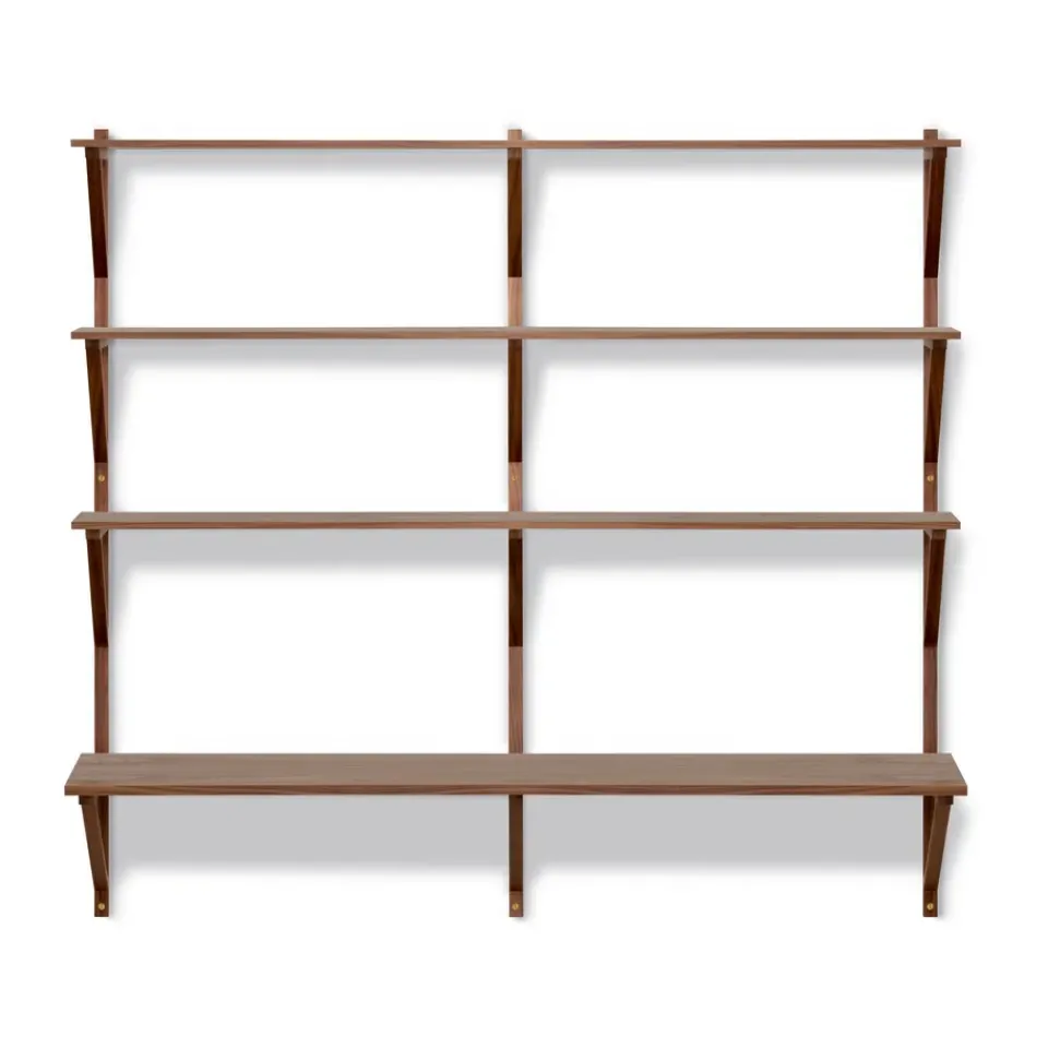 Estantería con escritorio BM29, 149x134 cm, Walnut lacquer*Fredericia Furniture Best