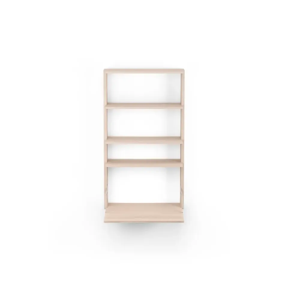 Estantería de pared con escritorio Gridlock - M1-A4-0-D, Natural Ash*Massproductions Online