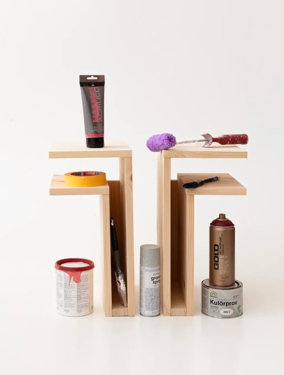 Estantería de pared F-shelf Play DIY, Pino, derecha*Maze New
