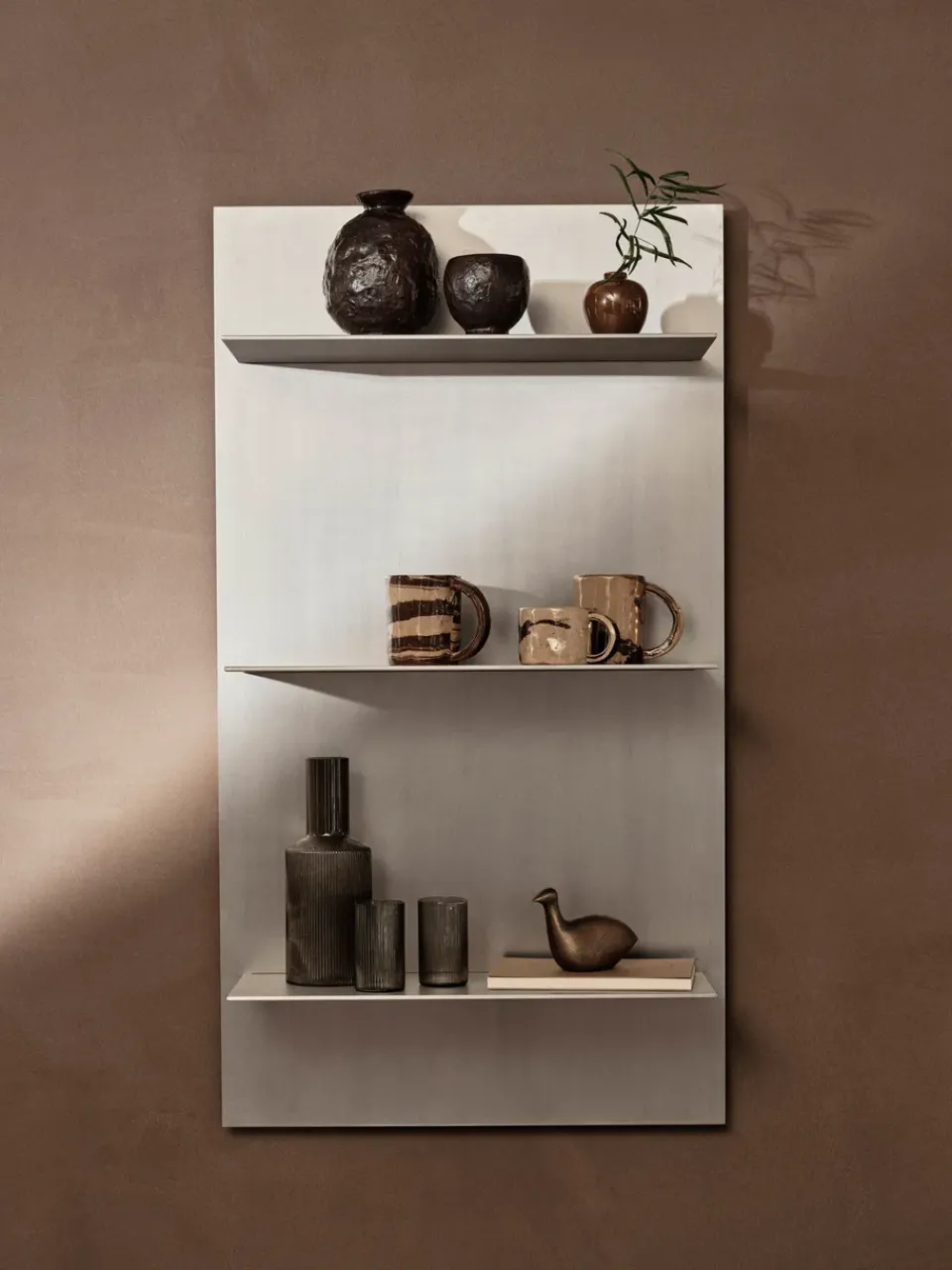 Estantería de pared Lager triple 55x100 cm, Aluminium*Ferm Living New