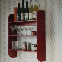 Estantería de pared Strapats 62x73,6 cm, Burgundy*TÔNN furniture Sale