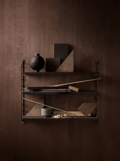 Estantería de pared Pocket, Roble oscuro–marrón oscuro*String Clearance