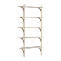 Estantería Levi de 5 baldas, Roble pigmentado en -aluminio, 90 cm*Swedese Hot