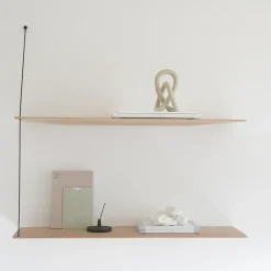 Estantería Stedge 80 cm, roble pigmentado blanco*Woud