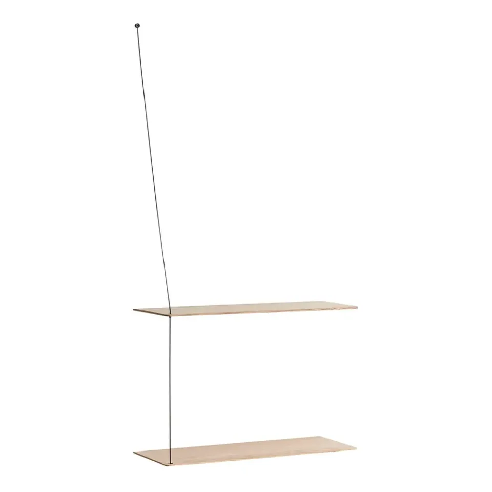 Estantería Stedge 60 cm, Roble pigmentado blanco*Woud Outlet
