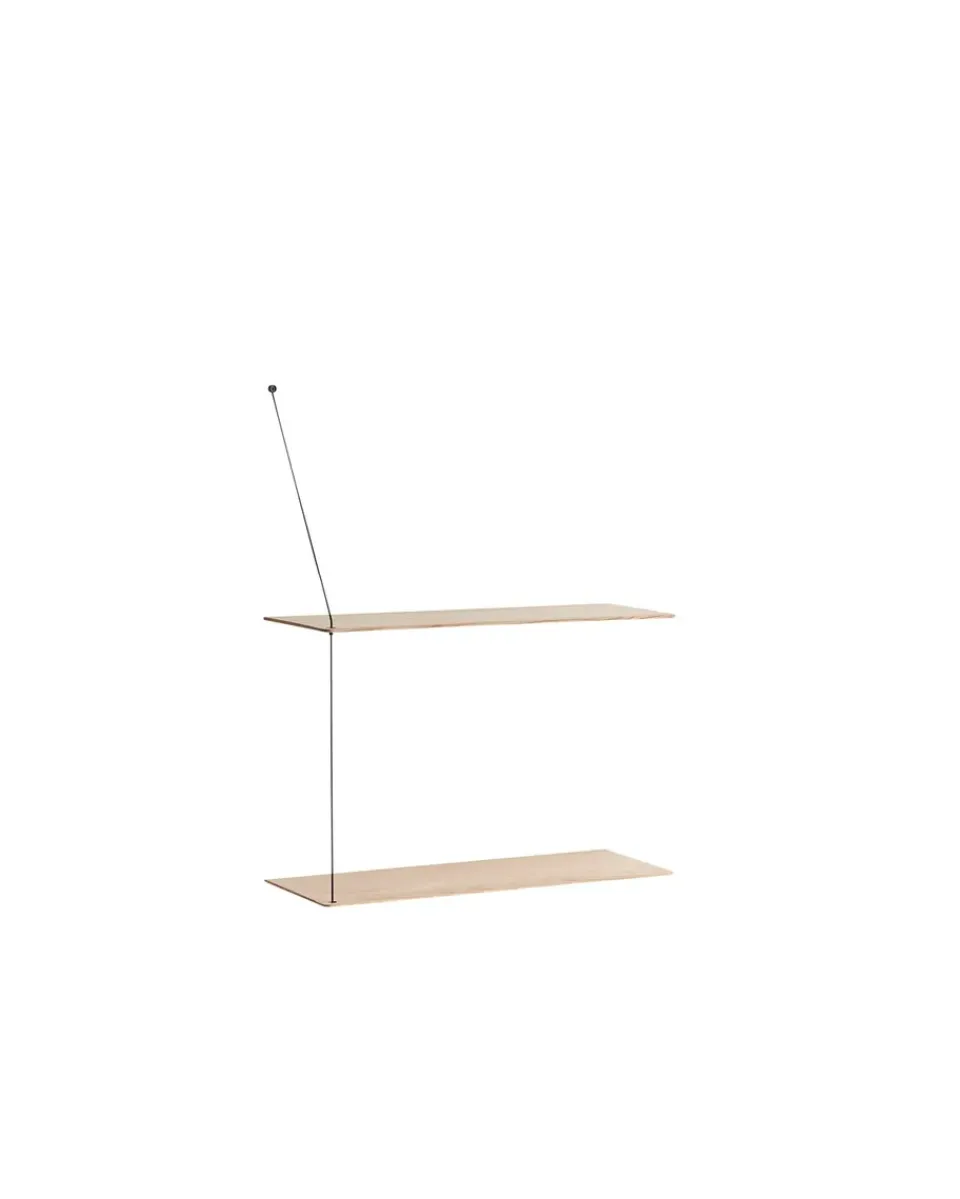 Estantería Stedge 60 cm, Roble pigmentado blanco*Woud Outlet