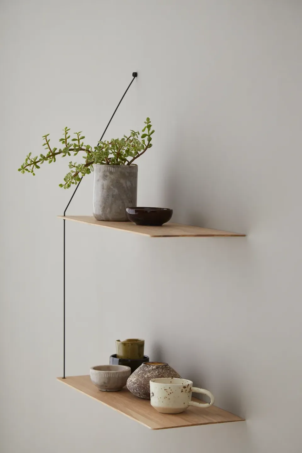 Estantería Stedge 60 cm, Roble pigmentado blanco*Woud Outlet