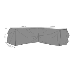 Funda protectora para sofá rinconera, 260 cm*Brafab Discount