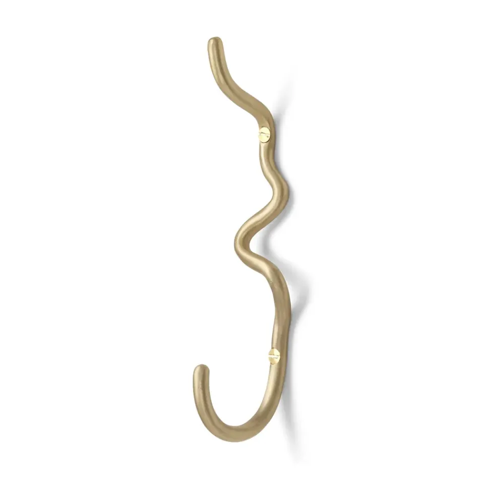 Gancho Curvature sencillo, latón*Ferm Living