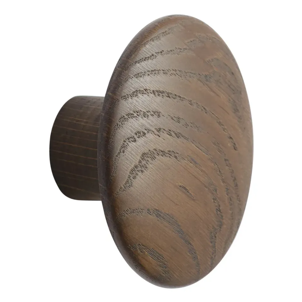 Gancho Dots wood dark stained brown, Ø9 cm*Muuto Hot