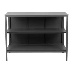 Kelia cocina de exterior con banco y estantes, Antracita, 121x91x64 cm*Brafab Hot