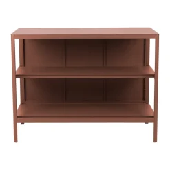 Kelia cocina de exterior con banco y estantes, Zin red, 121x91x64 cm*Brafab Best